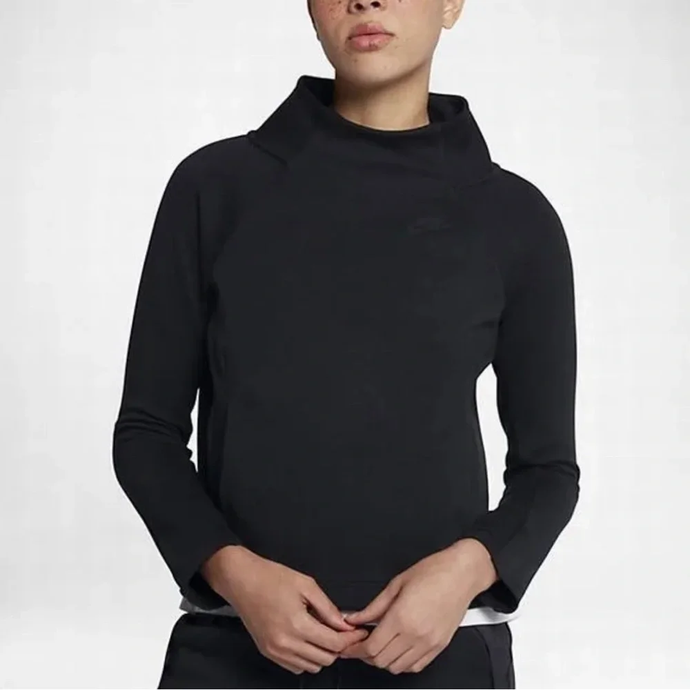 NWT Nike‎ Womens Tech Pack Fleece Mock Neck Top Black Medium